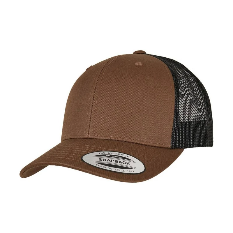 Image of Flexfit Mens Retro Two Tone Trucker Cap in Dark Brown Dark Brown Male One Size