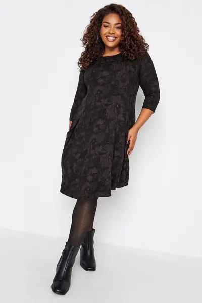Image of Yours Pocket Midi Dress Black