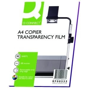 Image of Q-Connect Laser Copier Over Head Projection Film Pack of 50 KF00533