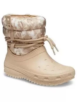 Image of Crocs Neo Puff Luxe Boot - Sand , Sand, Size 4, Women