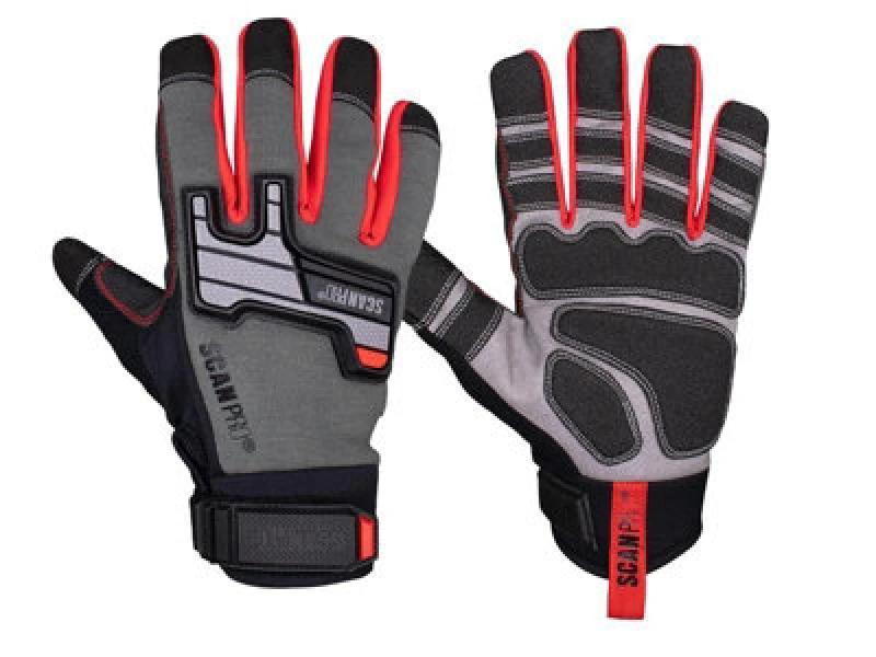 Image of Scan Pro Mechanics Gloves Black / Red L Pack of 1 SCAGLOPMGL