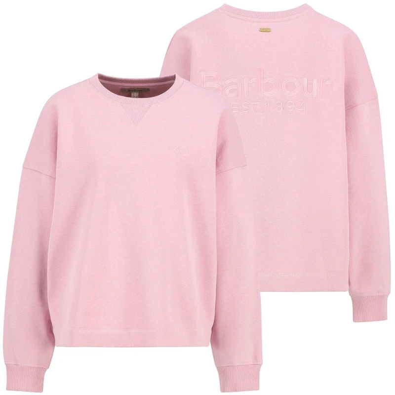 Image of Barbour Womens Rosie Sweatshirt Cherry Blossom female 12 (M)