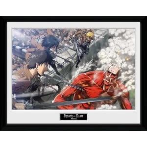 Image of Attack On Titan Fight Scene Collector Print (30 x 40cm)