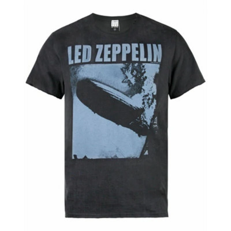 Image of Vanilla Underground Amplified Clothing Mens Grey LED Zeppelin Short Sleeved T-Shirt (Small)