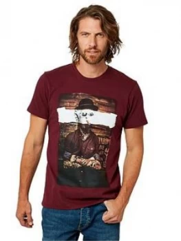 Image of Joe Browns Bowler Tattoo Tee - Merlot, Merlot, Size S, Men