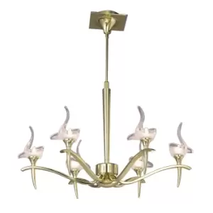 Image of Viena Telescopic Pendant Round 6 Light G9, Polished Brass