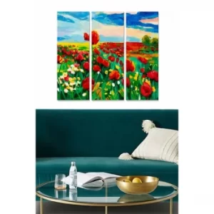 Image of MDF1837070 Multicolor Decorative MDF Painting (3 Pieces)