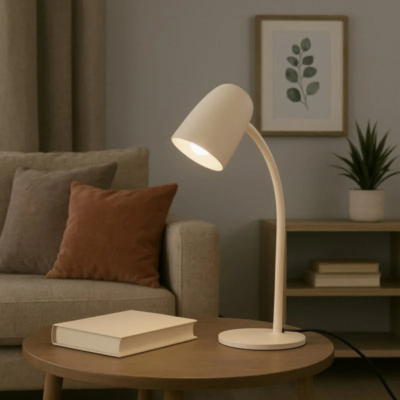 Image of EGLO Eglo Carlo Modern Steel Flexible Desk Lamp, Sandy in Light Sand Light Sand One Size Unisex 9008606357550