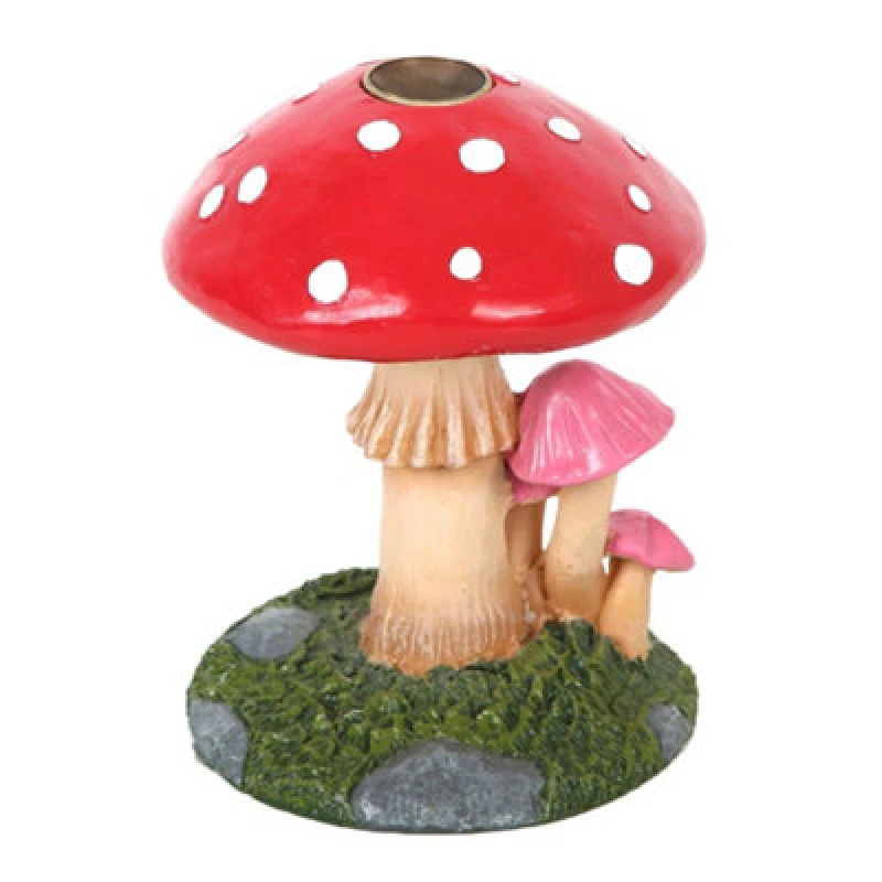Image of Something Different Something Different Mushroom Backflow Incense Burner in Red Red One Size Unisex 5063425850877