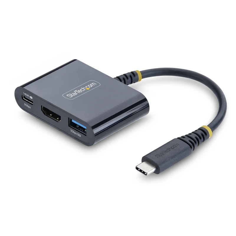 Image of StarTech.com StarTech.com USB-C to HDMI Multiport Adapter with 140W PD Charging, 4K 60Hz HDMI, USB 5Gbps Hub, Mini Dock For MacBook / Dell / Thinkpad
