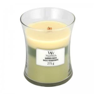 Image of WoodWick Trilogy Garden Oasis Medium Jar Candle 275g
