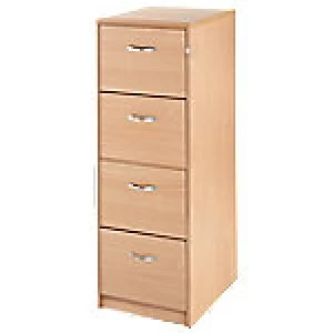 Image of Dams International Filing Cabinet Executive Maple 480 x 650 x 1,360 mm