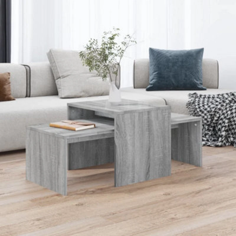 Image of VIDAXL Coffee Table Set Grey Sonoma 100x48x40cm Engineered Wood Vidaxl 8720286954614