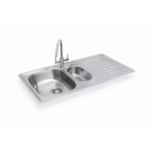 Image of Bristan Inox Easyfit Sink 1.5 Bowl Stainless Steel Universal - 293396