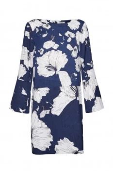 Image of Great Plains Tropical Fauna Dress Blue
