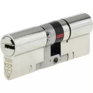 Image of Yale Platinum 3 Star Euro Double Cylinder 40-40mm Nickel in Silver Brass