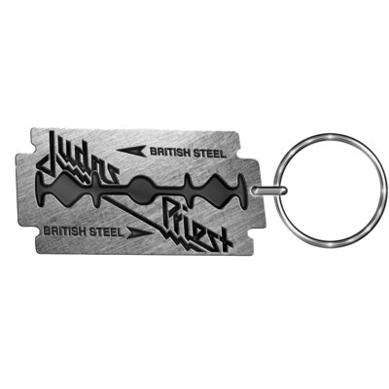 Image of Judas Priest British Steel Metal Keyring Grey (One Size)