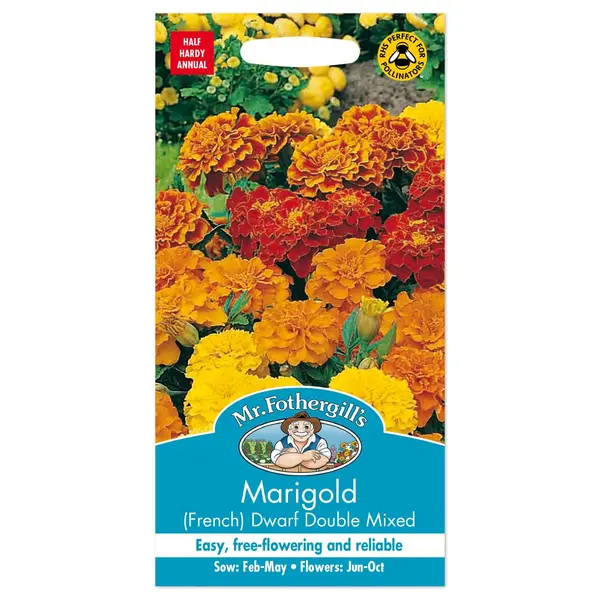 Image of Mr. Fothergill's French Marigold Dwarf Double Mixed Seeds Multicoloured