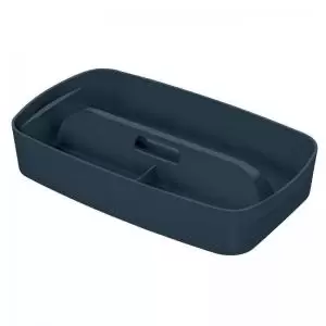 Image of Leitz Cosy Glass Desk Notepad, W 307 x H 56 x D 181 mm, Velvet Grey