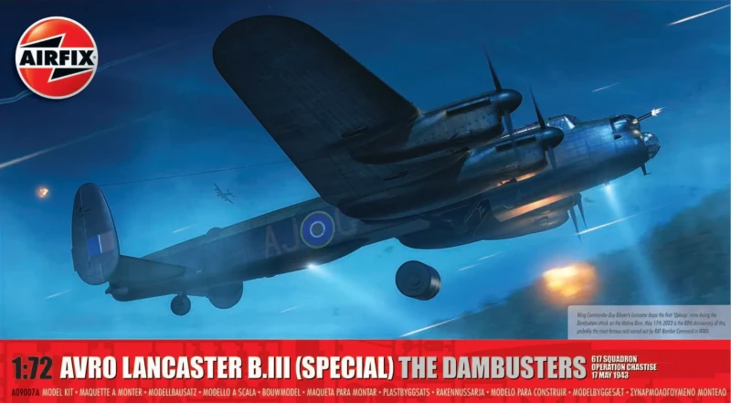 Image of Airfix 1/72 Scale Avro Lancaster B.III (Special) 'The Dambusters' Model Kit