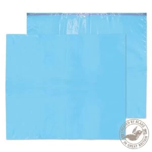 Image of Blake Purely Packaging 711mm x 589mm 55 Microns Pocket Peel and Seal Polythene Mailing Envelope with Address Panels Caribbean Blue Pack of 200
