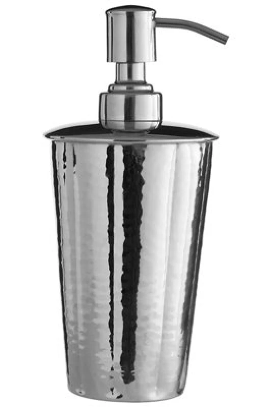 Image of Premier Housewares Hammered Nickel Finish Lotion Dispenser Silver