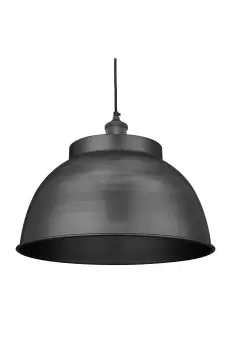 Image of Brooklyn Dome Pendant, 17 Inch, Pewter, Pewter Holder