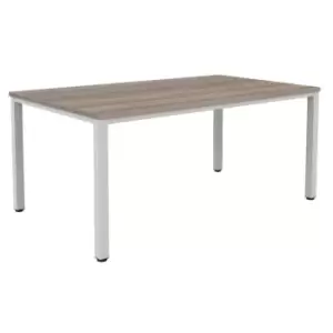 Image of TC Group Fraction Infinity 240 x 120 Meeting Table - Grey Oak with Silver Legs