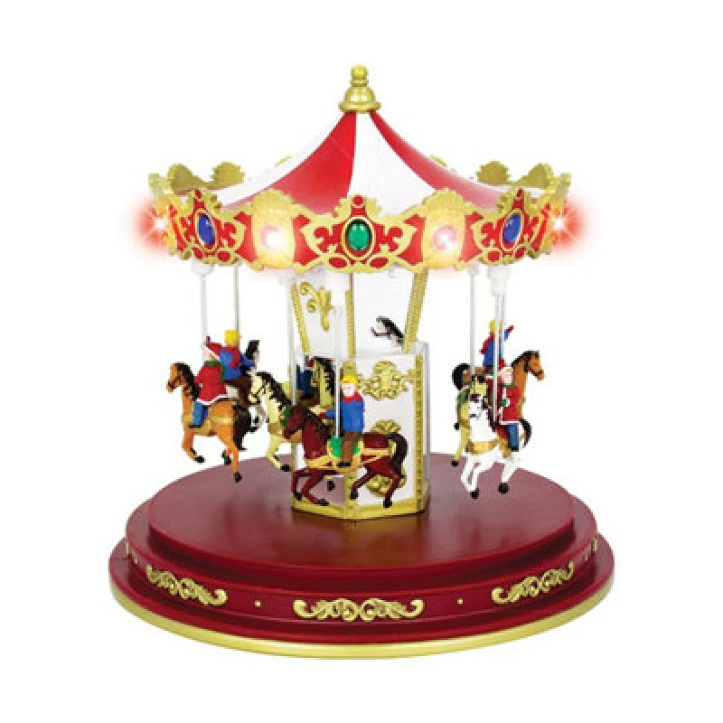 Image of Christmas Workshop Musical LED Revolving Up and Down Carousel 82790