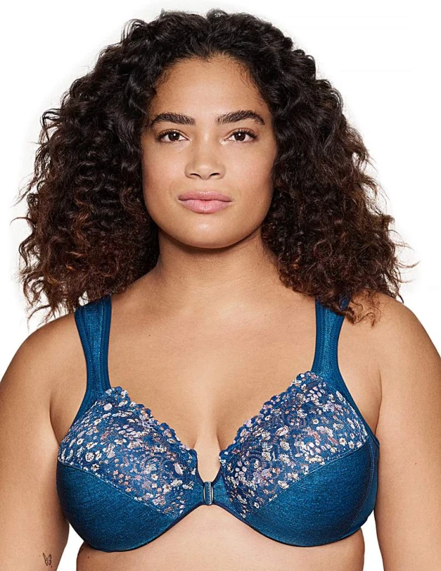 Image of Glamorise Glamorise 1245 Wonder Wire Bra Dark Denim - Glamorise - Size: 40B Dark Denim Female 40B VK19655