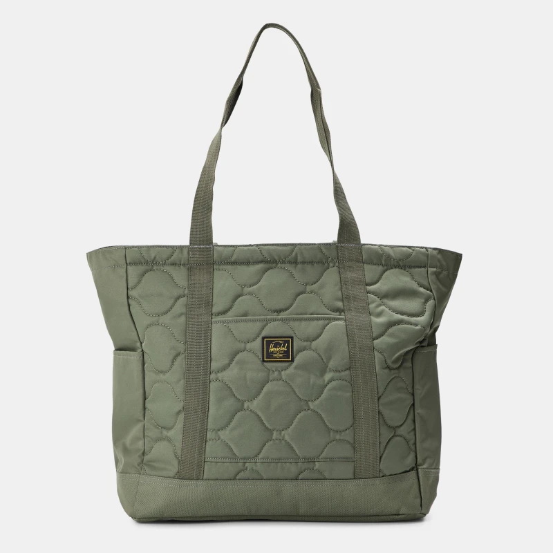 Image of Herschel Supply Co Heritage Quilted Capsule Tote Bag Beetle Green female One Size