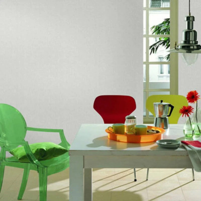 Image of Galerie Industrial Effects White Textured Plain Effect Wallpaper Roll