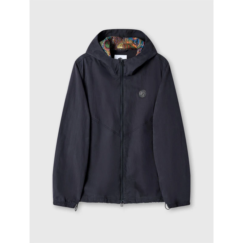 Image of Pretty Green Mens Feltham Weatherproof Rain Anorak Rain Jackets Small Black 60506303350