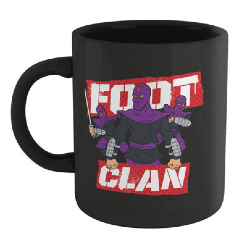 Image of Teenage Mutant Ninja Turtles Teenage Mutant Ninja Turtles Official Foot Clan Mug - Black One Size Unisex 5056762888504