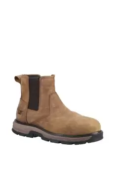 Image of Brown 'Exposition' Leather Chelsea Safety Boot