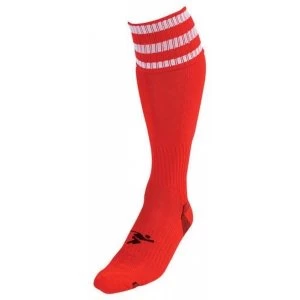 Image of PT 3 Stripe Pro Football Socks Boys Red/White