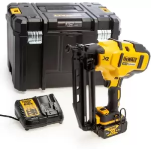 Image of DEWALT DEWALT DCN660M1 18V XR Brushless 2nd Fix Nailer 16Ga (1 x 4.0Ah Battery) in TSTAK Box DCN660M1