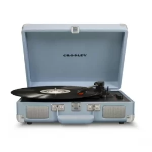Image of Tourmaline Crosley Cruiser Deluxe Vintage 3-Speed Bluetooth Portable Turntable