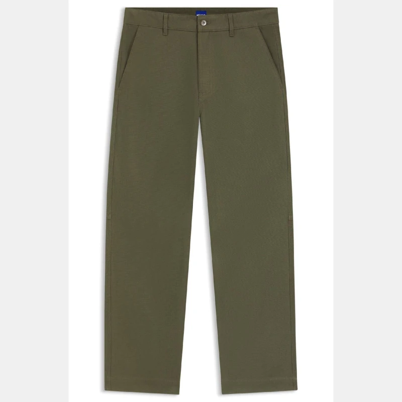 Image of Hugo Zarik253 Regular-Fit Trousers Green male 30R