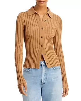 Image of Anine Bing Joslyn Rib Knit Cardigan