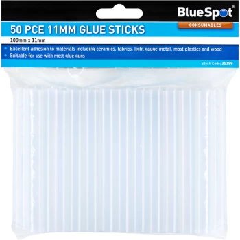 Image of 35189 50 Piece 11mm Glue Sticks - Bluespot