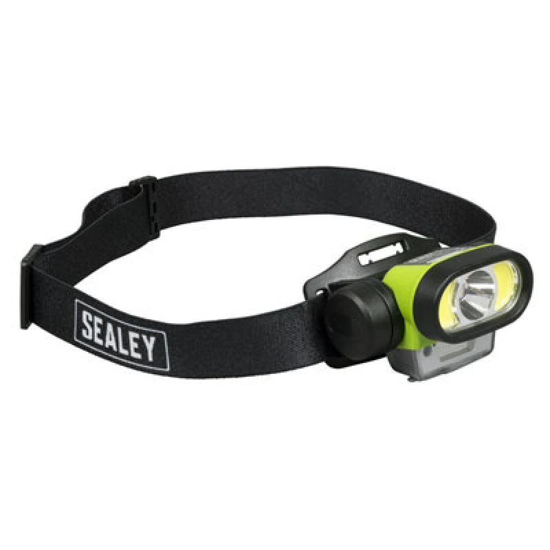 Image of Sealey HT400LED Rechargeable Head Torch with Auto-Sensor 5W & 3W cob LED - Sealey SEAL_HT400LED
