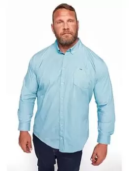 Image of BadRhino Essential Long Sleeve Oxford Shirt - Blue Size 1Xl, Men