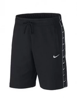 Image of Nike Sportswear Swoosh Fleece Shorts - Black