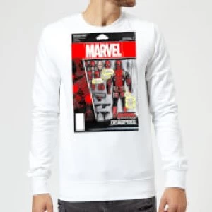 Image of Marvel Deadpool Action Figure Sweatshirt - White - M