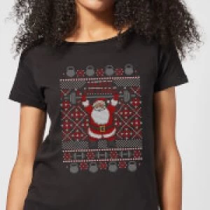 Image of Merry Liftmas Womens T-Shirt - Black - 5XL