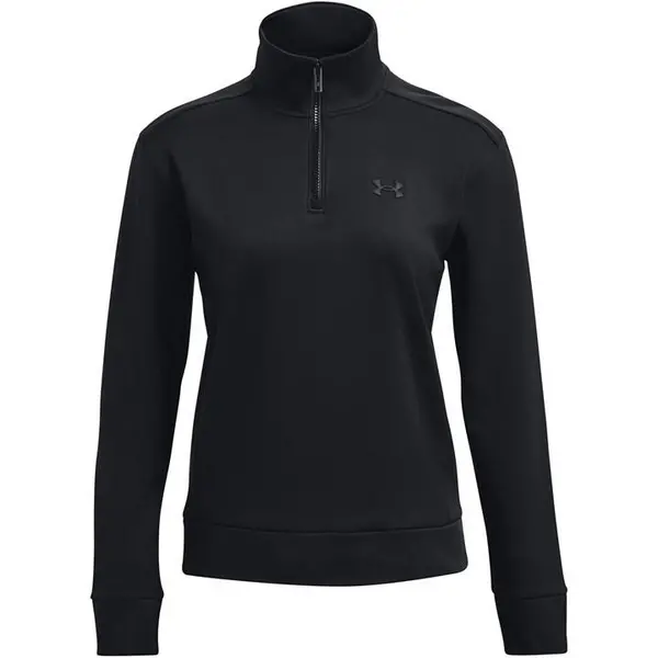 Image of Under Armour Fleece QZ 1/4 Zip Fleece Tops 8 (XS) Black 44052703310