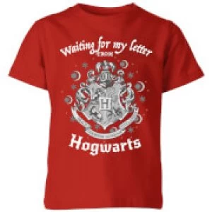 Image of Harry Potter Waiting For My Letter From Hogwarts Kids T-Shirt - Red - 7-8 Years