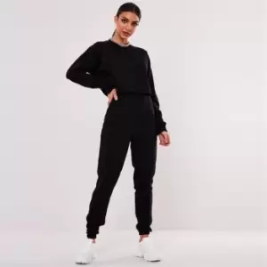 Image of Missguided Tall Coord Crop Sweat Jogger - Black