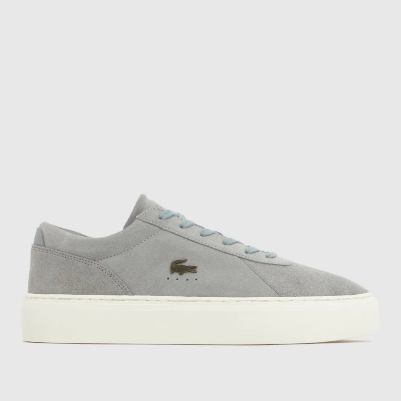 Image of Lacoste Court Set Trainers in Light Grey Light Grey UK 8 (EU 42)